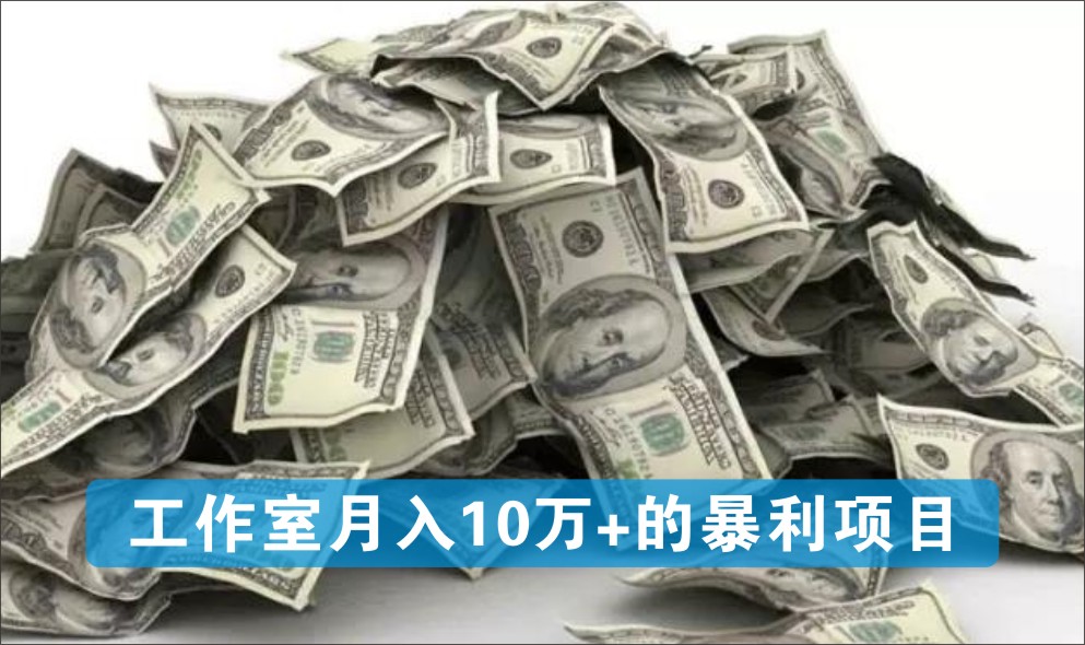 工作室月入10万+的0元试用的暴利项目